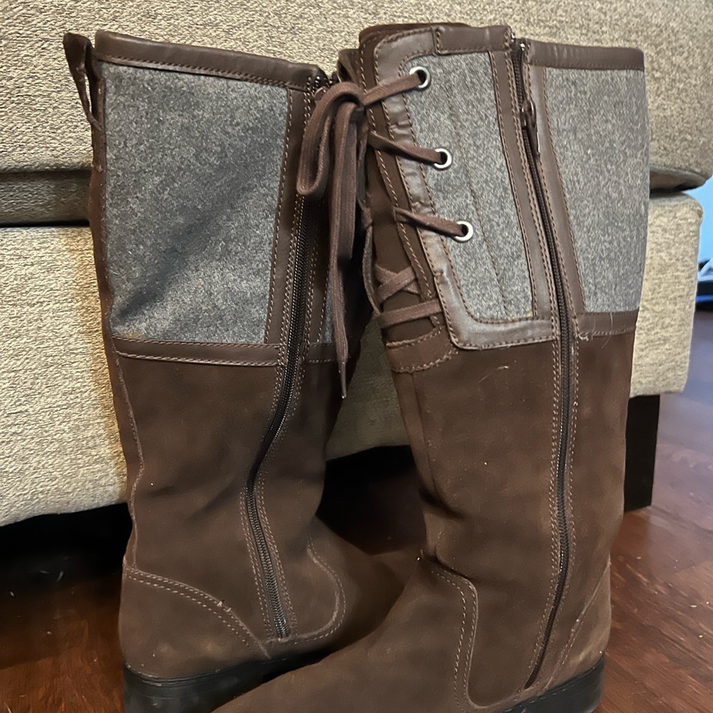 Clark’s tall brown boots